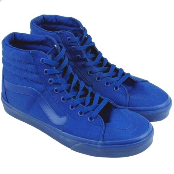 all blue high top vans